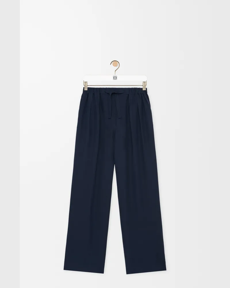 Loewe Pyjama Trousers In Silk Size Mujer Navy