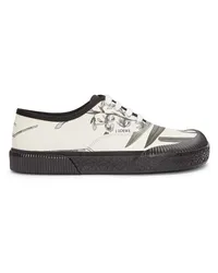 Loewe Luxury Terra Vulca lace-up sneaker in printed canvas Multicolor