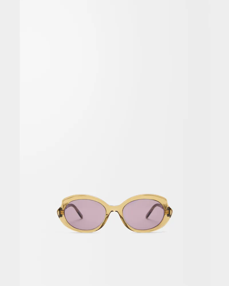 Loewe Mini Oval Slim Sunglasses Mujer Transparent