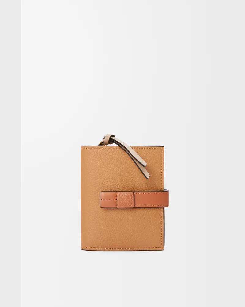 Loewe Compact Zip Wallet In Soft Grained Leather skin Mujer Toffee