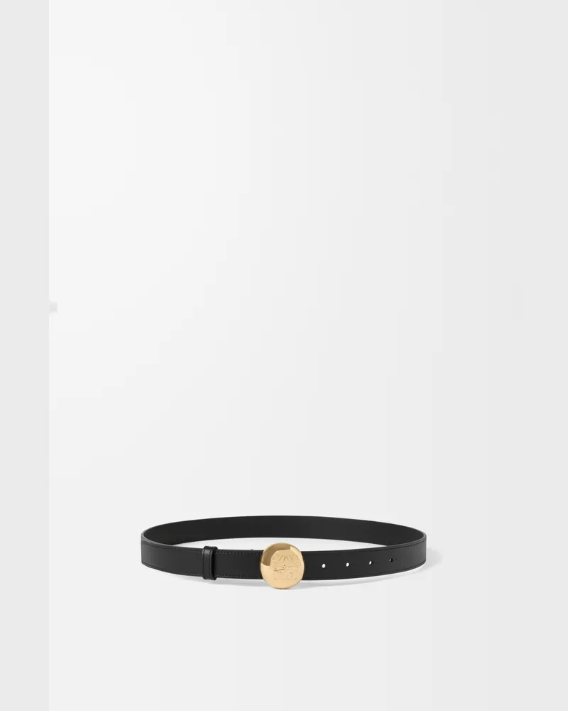 Loewe Pebble Belt In Leather skin Size Mujer Black