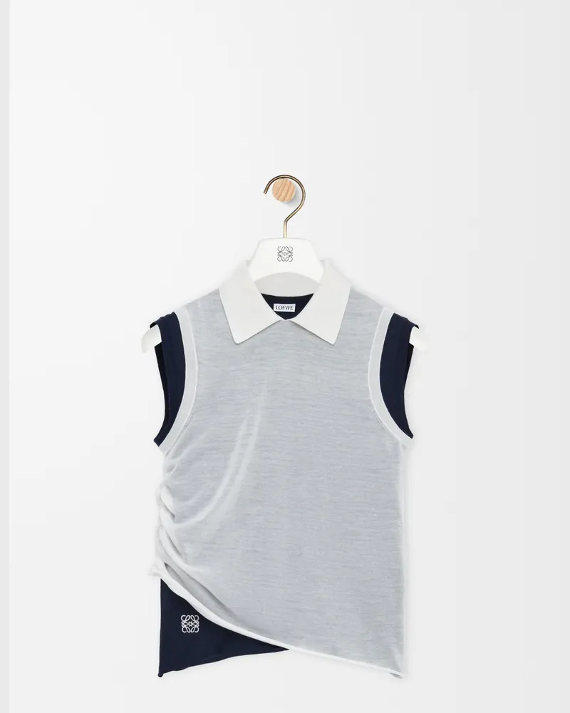 Loewe Draped Top In Cashmere Size Mujer White