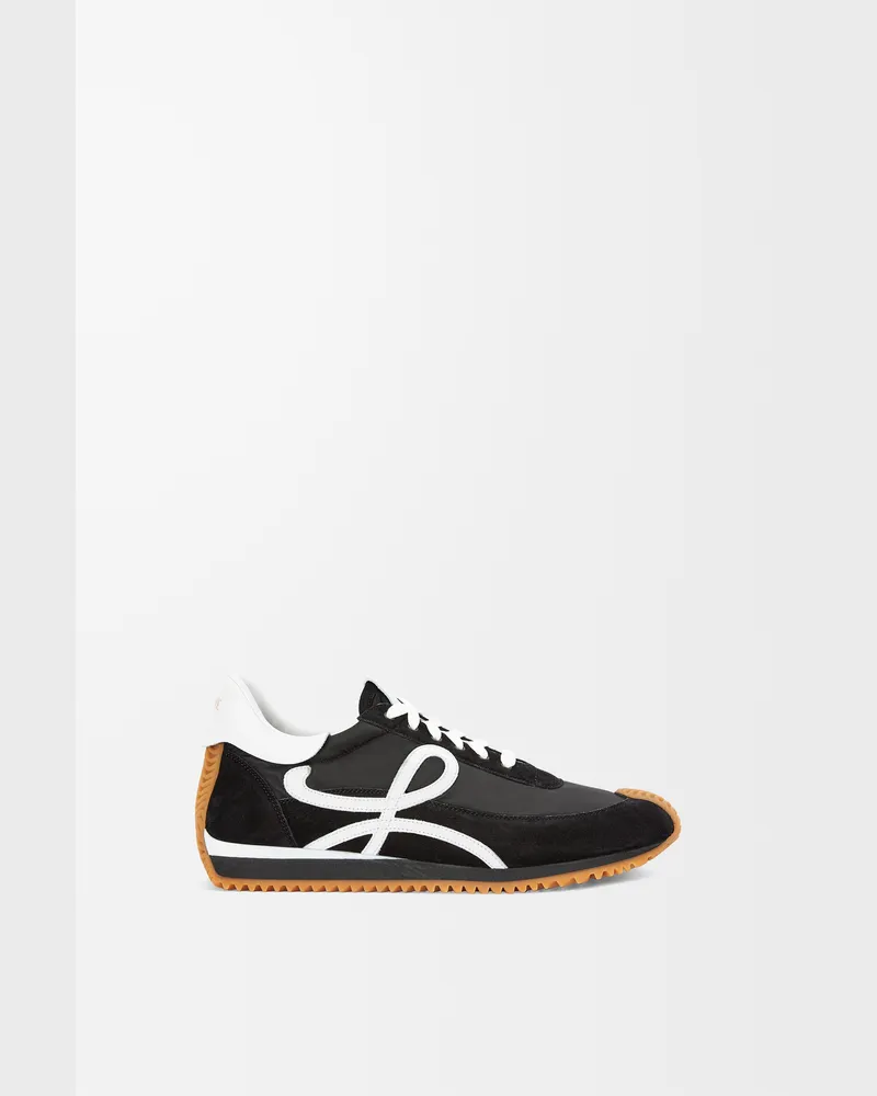 Loewe Flow Runner In Nylon And Suede Size Mujer Black