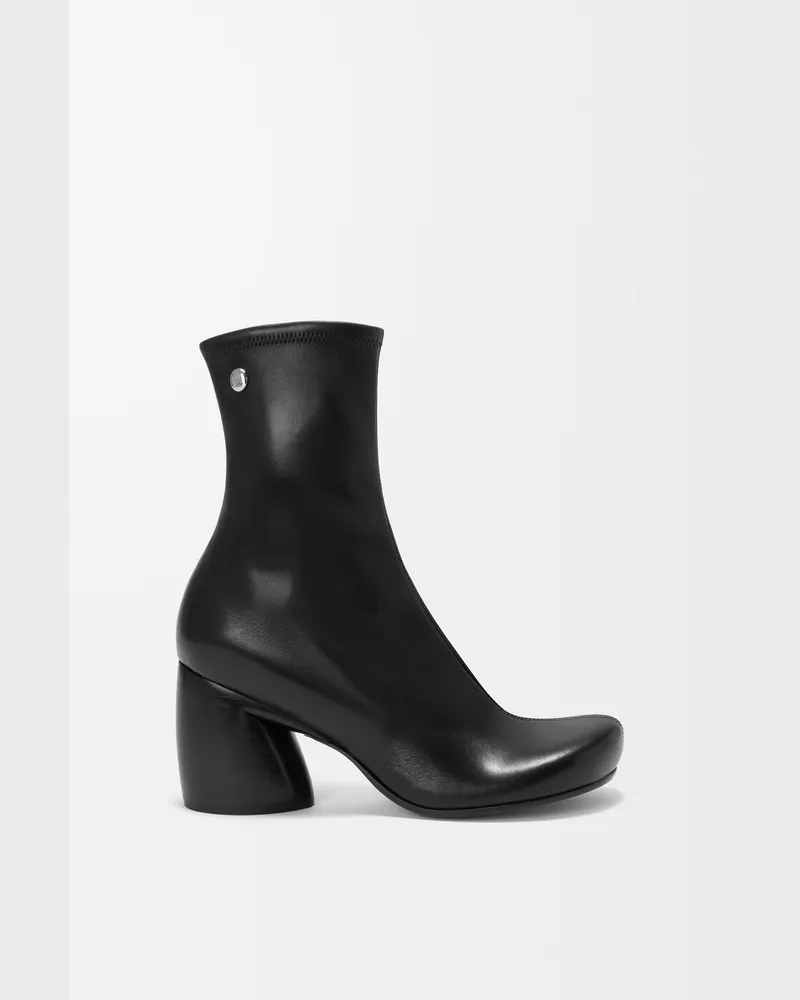 Loewe Oval Bootie In Stretch Nappa Lambskin Size Mujer Black