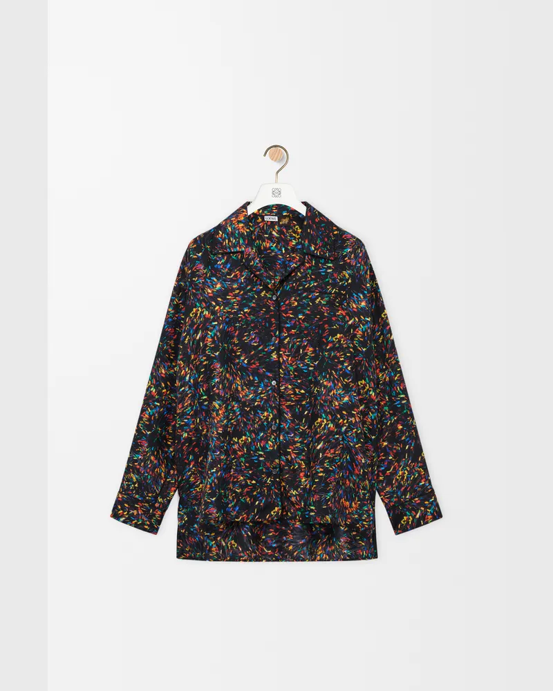 Loewe Pyjama Shirt In Silk Size Mujer Black