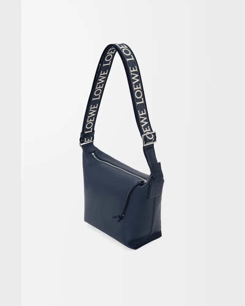 Loewe Small Cubi Crossbody Bag In Supple Leather skin And Jacquard Hombre Deep