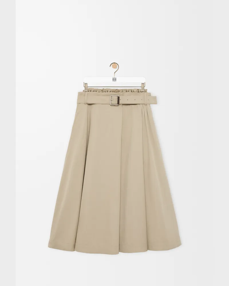 Loewe Skirt In Cotton And Silk Size Mujer Beige