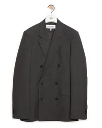 Loewe Luxury Double breasted jacket in wool Anthracite