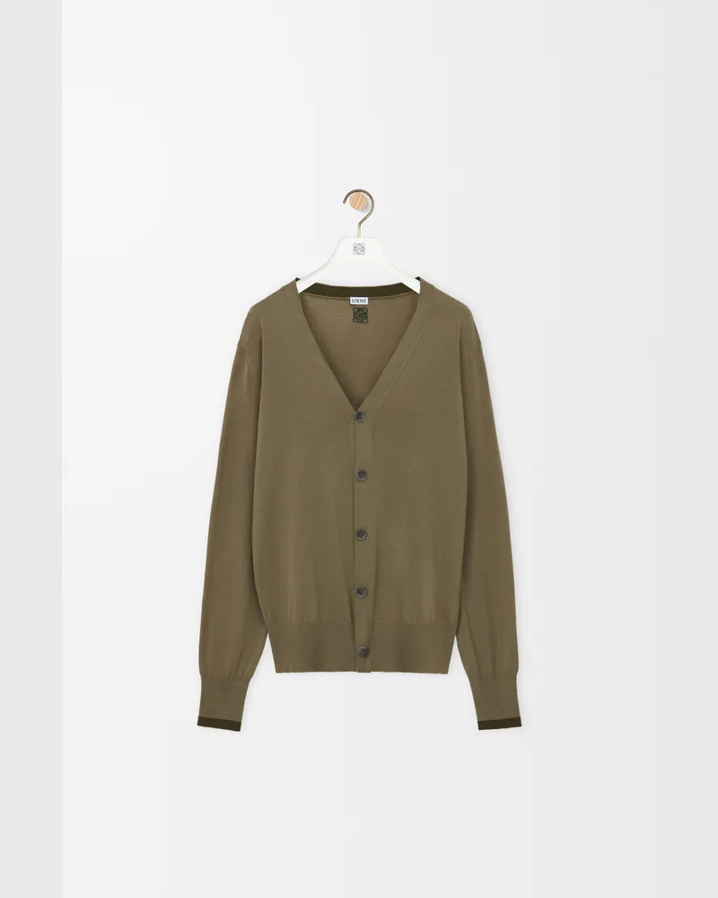 Loewe Cardigan In Wool Size Hombre Green