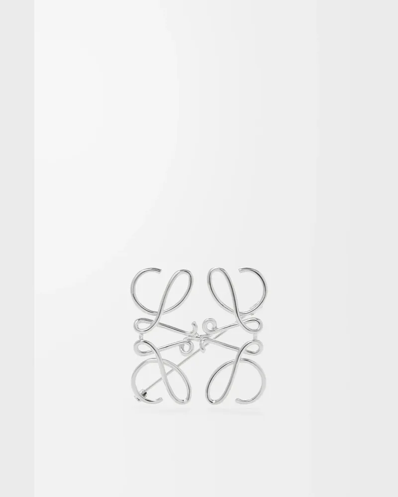 Loewe Anagram Brooch In Metal Mujer Palladium