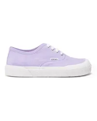 Loewe Luxury Terra Vulca lace-up sneaker in suede Lilac