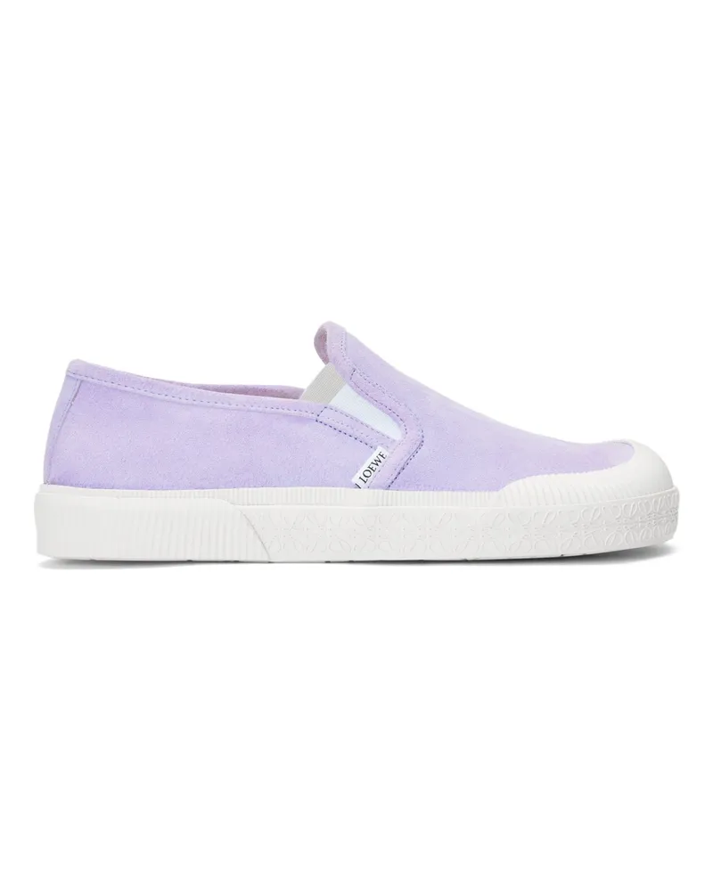 Loewe Luxury Terra Vulca lace-up sneaker in suede Lilac