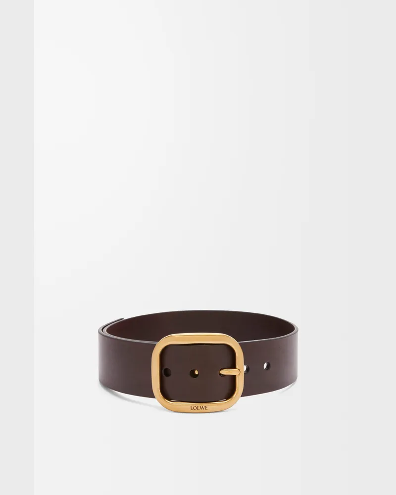 Loewe Rounded Soft Belt In Leather skin Size Mujer Dark