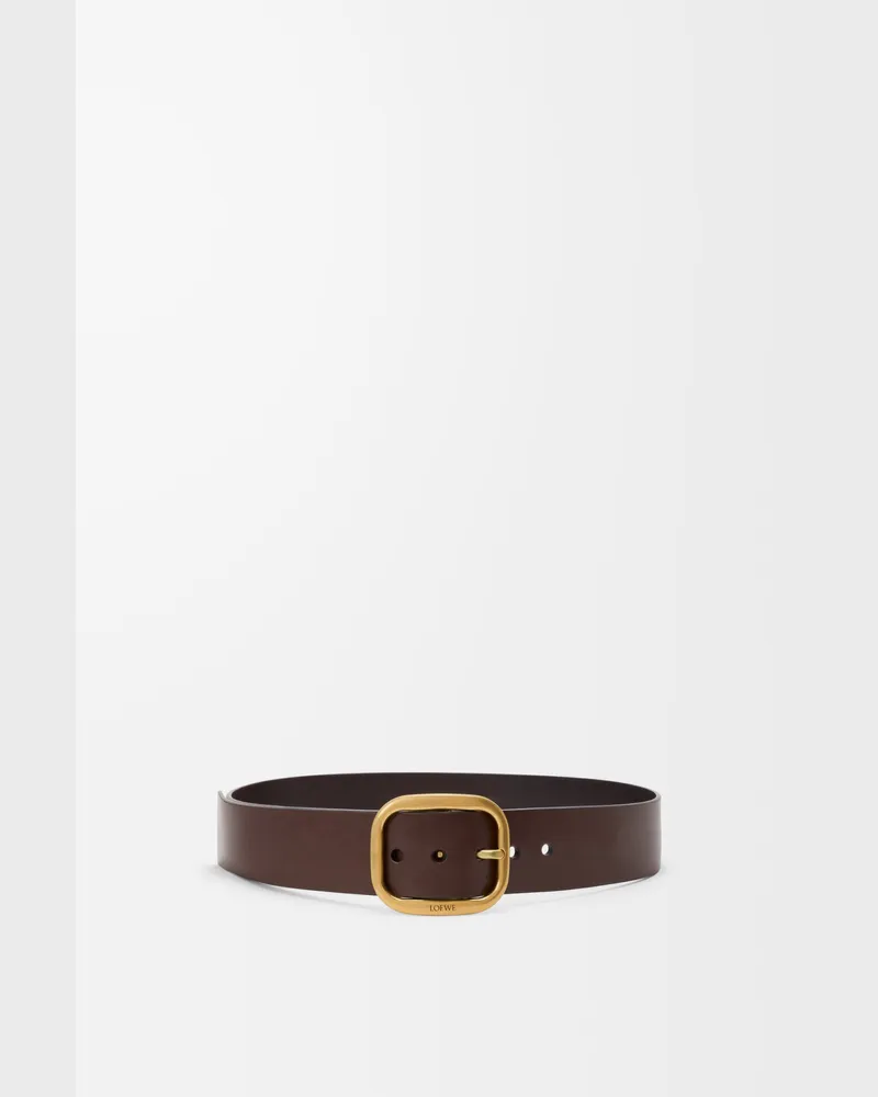 Loewe Rounded Soft Belt In Leather skin Size Mujer Dark