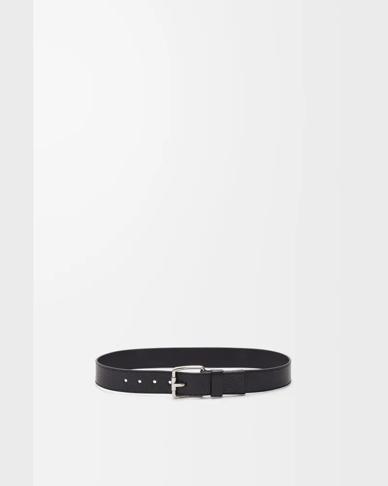 Loewe Roller Curve Belt In Supple Grained Leather skin Size Hombre Black
