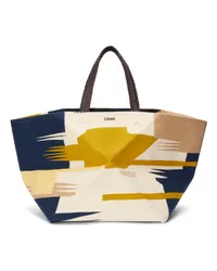 Loewe Luxury XXL Puzzle Fold tote in canvas Multicolor