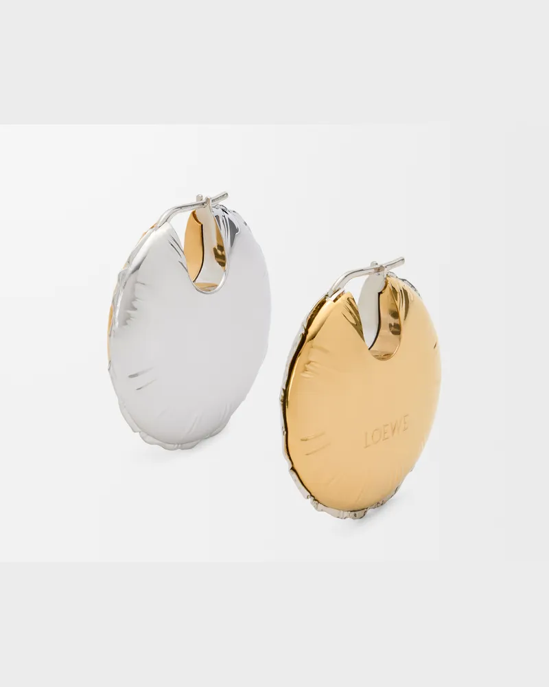 Loewe Blown Inflated Balloon Earrings In Brass Mujer Silver