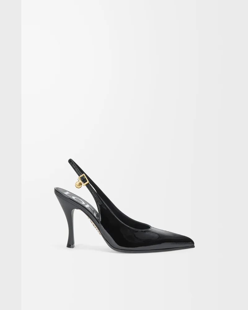 Loewe New Comic Slingback Pump In Mixed Leather Size Mujer Black