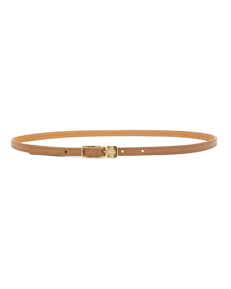 Loewe Luxury Amazona padlock belt in smooth calfskin Oak