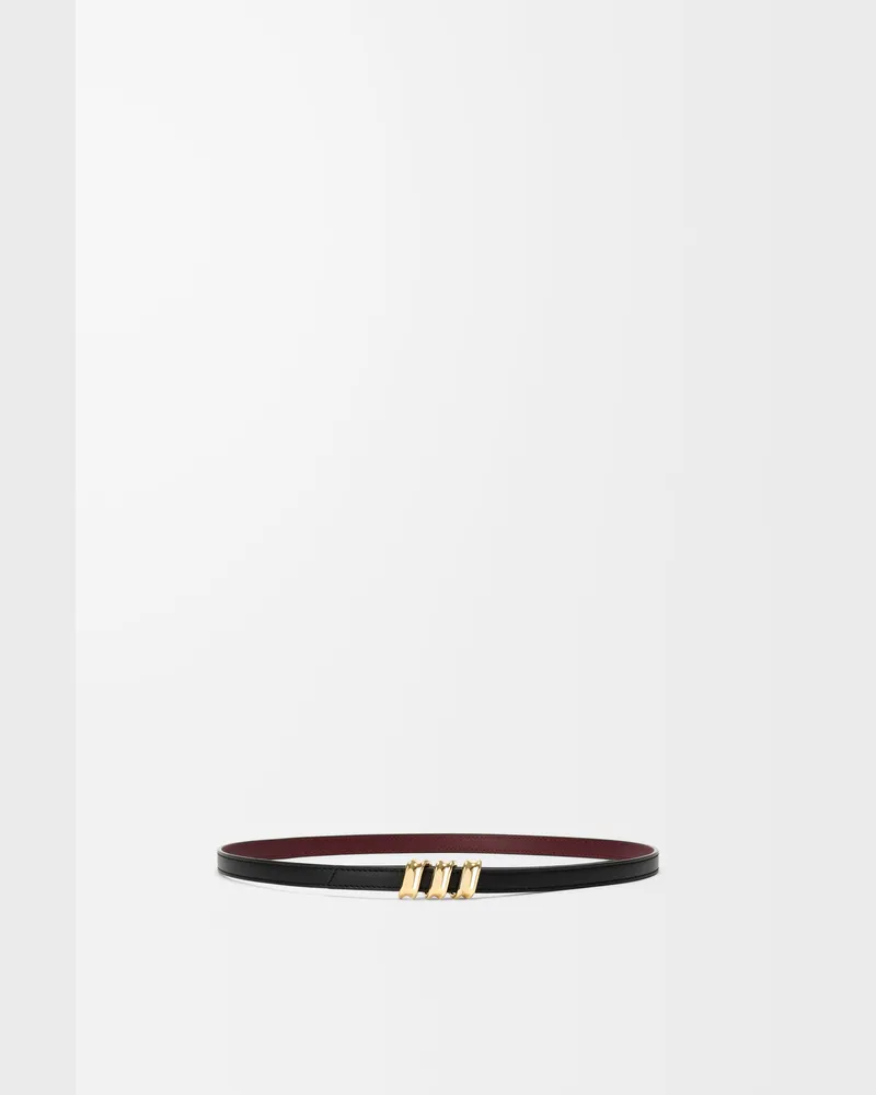 Loewe Reversible Coil Belt In Leather skin Size Mujer Black
