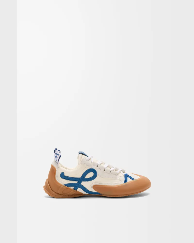 Loewe Grip Sneaker In Nylon And Suede Size Mujer White