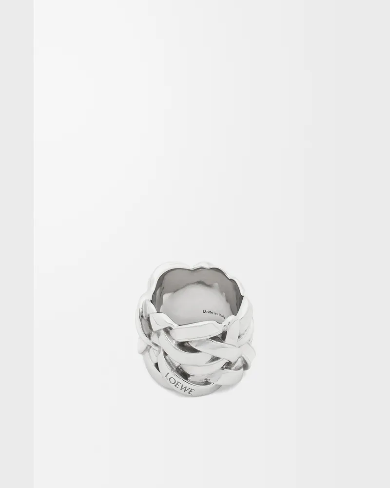 Loewe Nest Ring In Sterling Silver And Enamel Size Mujer Silver