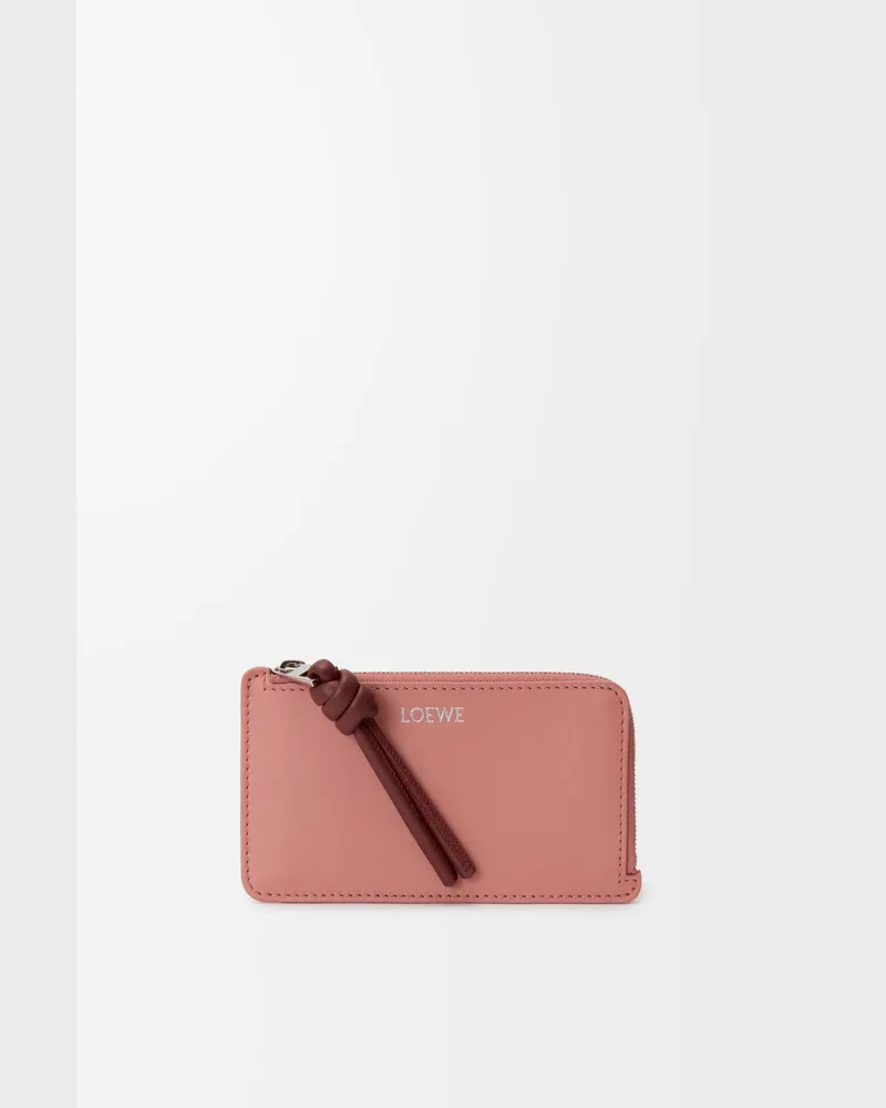 Loewe Knot Coin Cardholder In Shiny Nappa Leather skin Mujer Blush