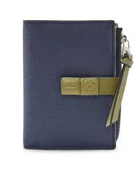 Loewe Luxury Slim compact wallet in soft grained calfskin Abyss