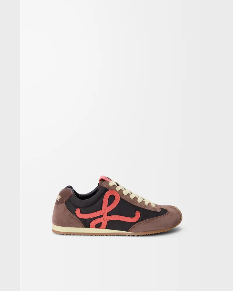 Loewe Ballet Runner 2.0 In Nylon And Leather skin Size Mujer Chocolate