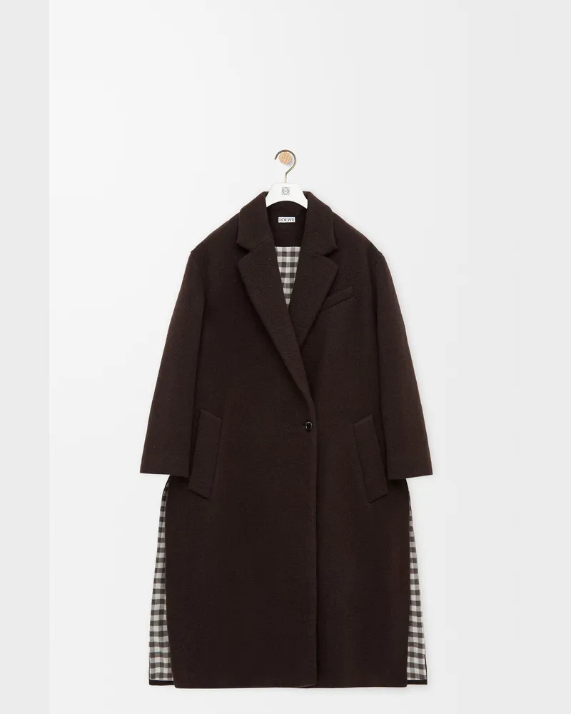 Loewe Coat In Cashmere Size Mujer Brown
