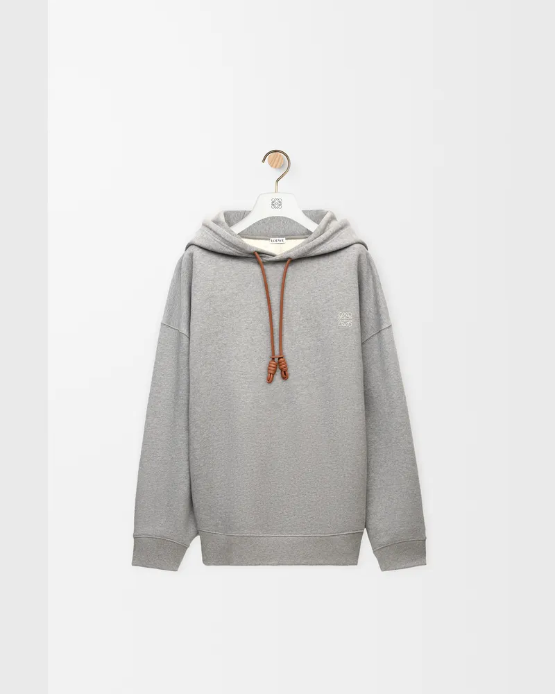 Loewe Relaxed Fit Hoodie In Cotton Size Hombre Grey