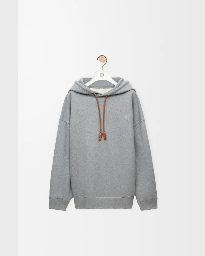Loewe Relaxed Fit Hoodie In Cotton Size Hombre Grey