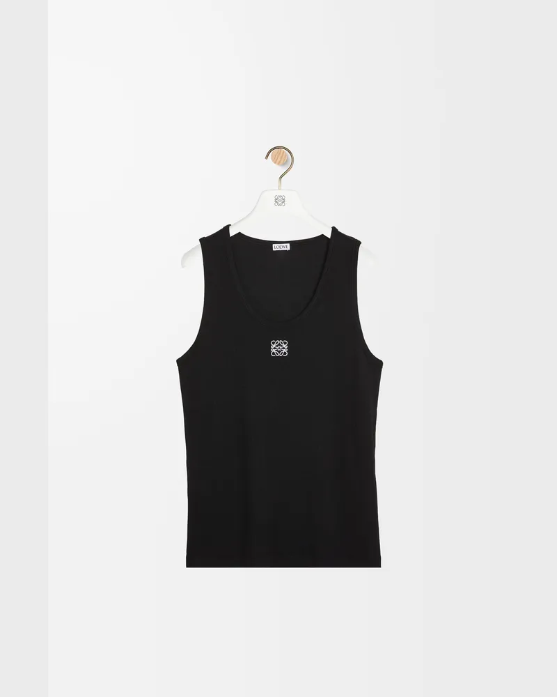 Loewe Anagram Tank Top In Cotton Size Hombre Black