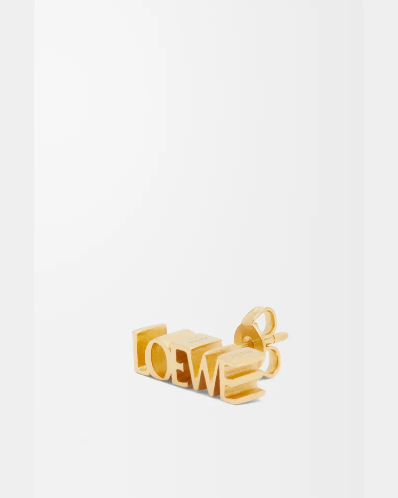 Loewe Loewe Graphic Single Earring In Sterling Silver Mujer Gold