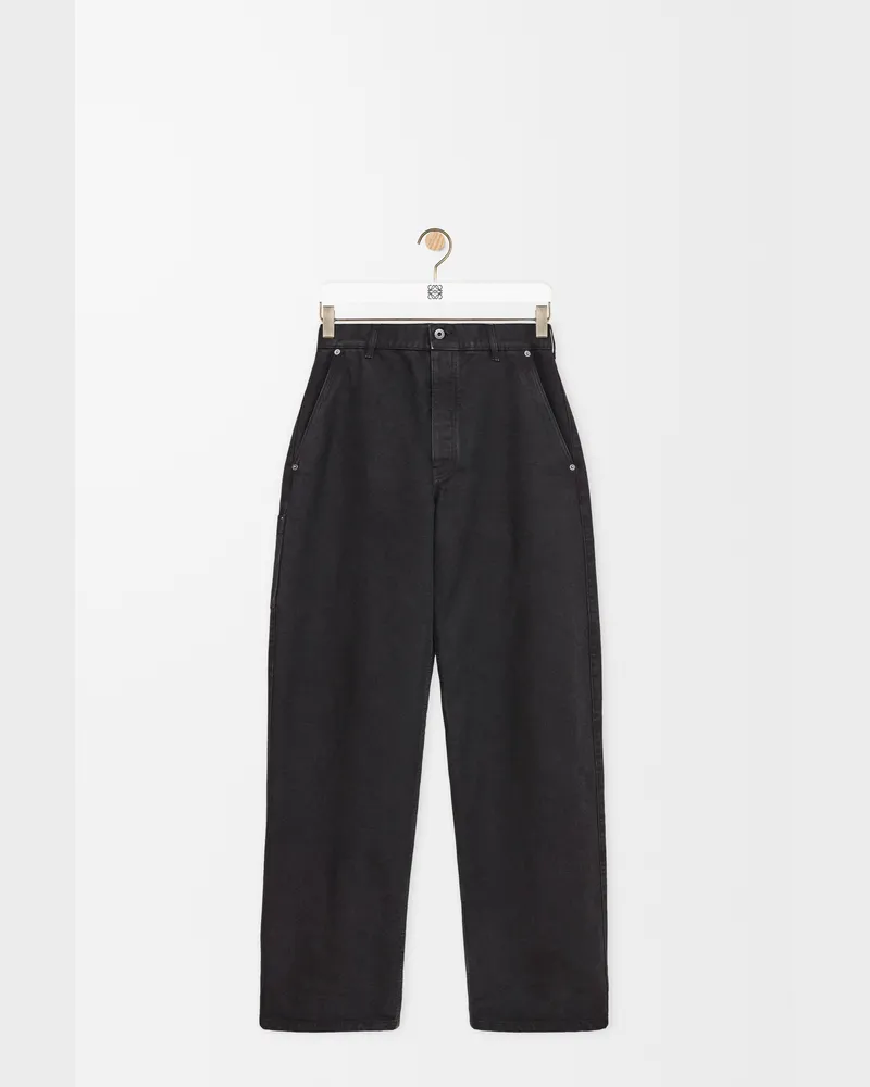 Loewe Trousers In Cotton Size Hombre Anthracite