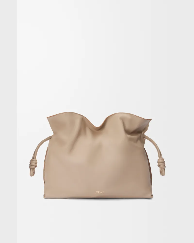 Loewe Large Flamenco Clutch In Nappa Leather skin Mujer Sand