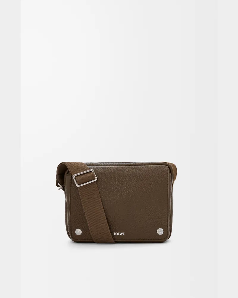 Loewe Medium Pebble Messenger Bag In Supple Grained Leather skin Hombre Tundra