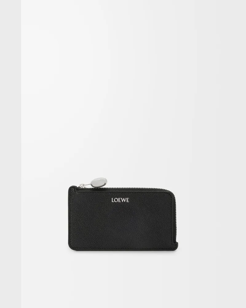 Loewe Pebble Coin Cardholder In Pebble Grained Leather skin Mujer Black