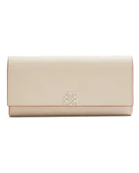 Loewe Luxury Anagram continental wallet in pebble grain calfskin Light