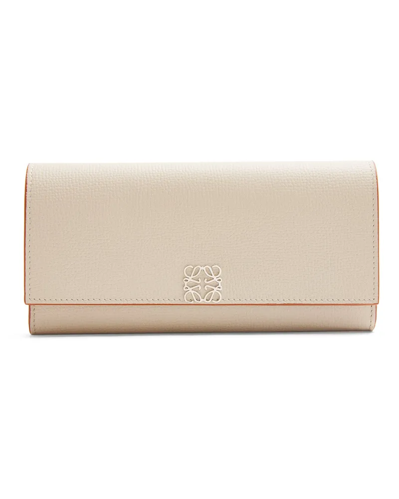 Loewe Luxury Anagram continental wallet in pebble grain calfskin Light