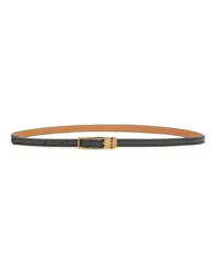 Loewe Luxury Amazona padlock belt in smooth calfskin Black