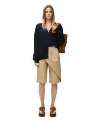 Loewe Luxury Asymmetric cardigan in cashmere Dark