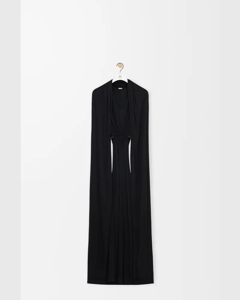 Loewe Flamenco Dress In Silk Size Mujer Black
