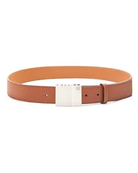 Loewe Luxury  plaque belt in smooth calfskin Tan