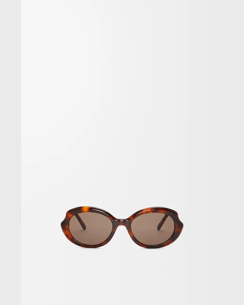 Loewe Mini Oval Slim Sunglasses Mujer Havana