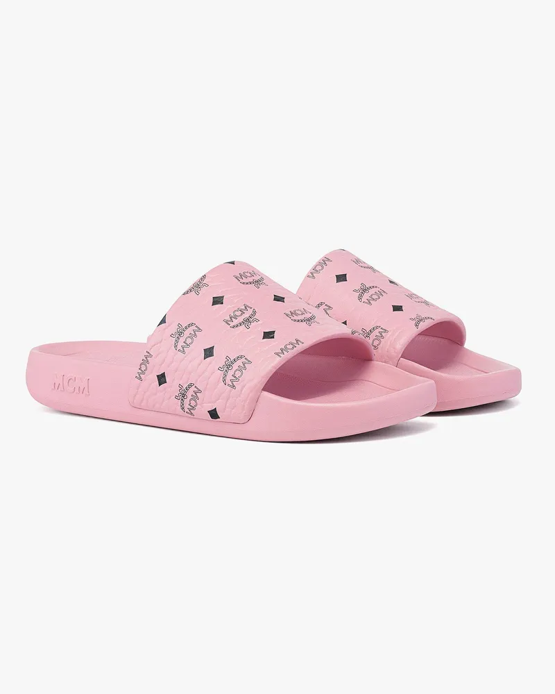MCM Slides mit Monogramm-Print Soft