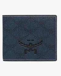 MCM Himmel gefaltetes Portemonnaie in Lauretos Navy