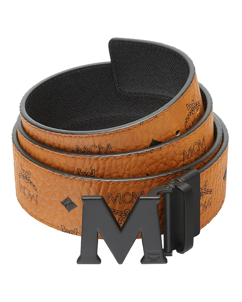 MCM Claus M Wendegürtel in Visetos 4,5 cm Black
