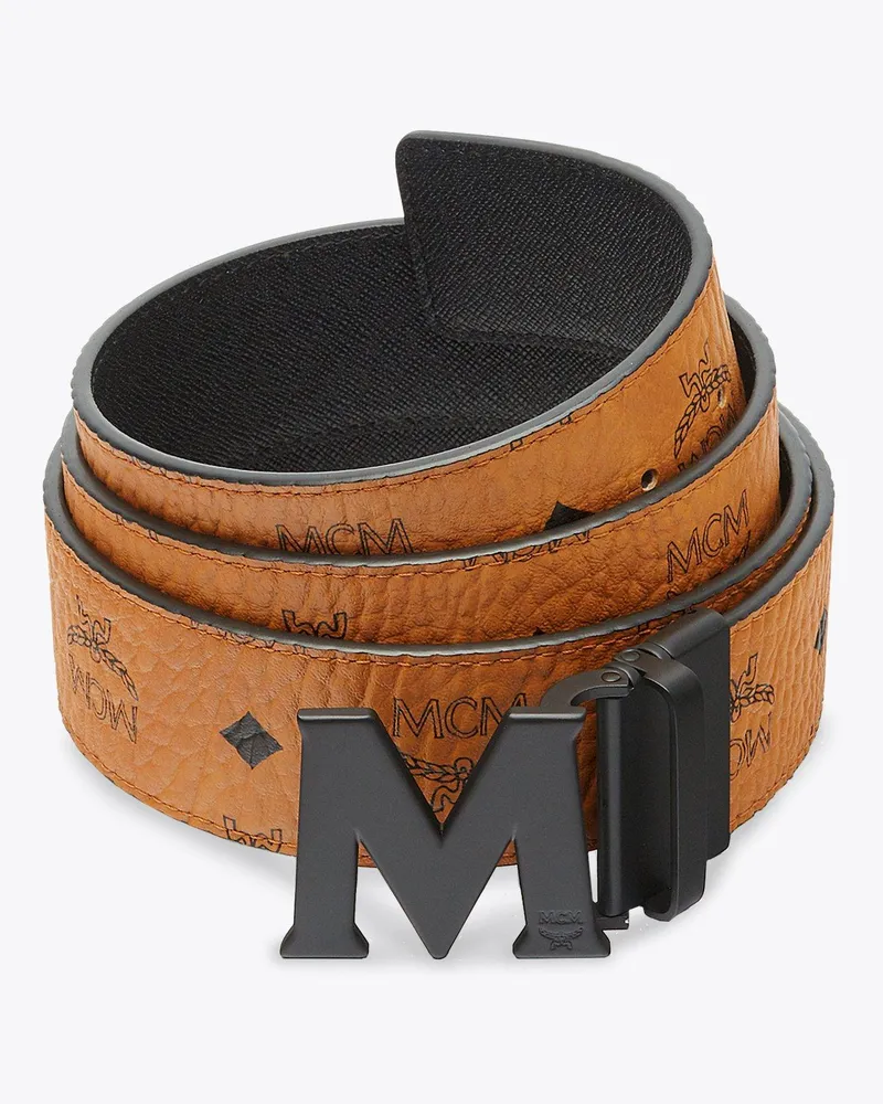 MCM Claus M Wendegürtel in Visetos 4,5 cm Black