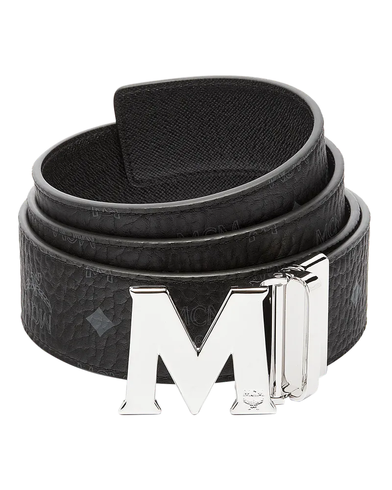 MCM Claus M Wendegürtel in Visetos 4,5 cm Black